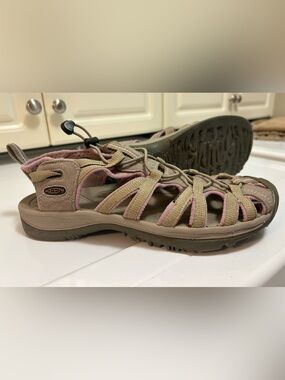 Keen walking sandals for golf or walking.